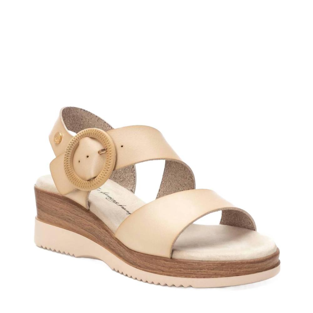 NEW XTI women's wedge sandals in beige